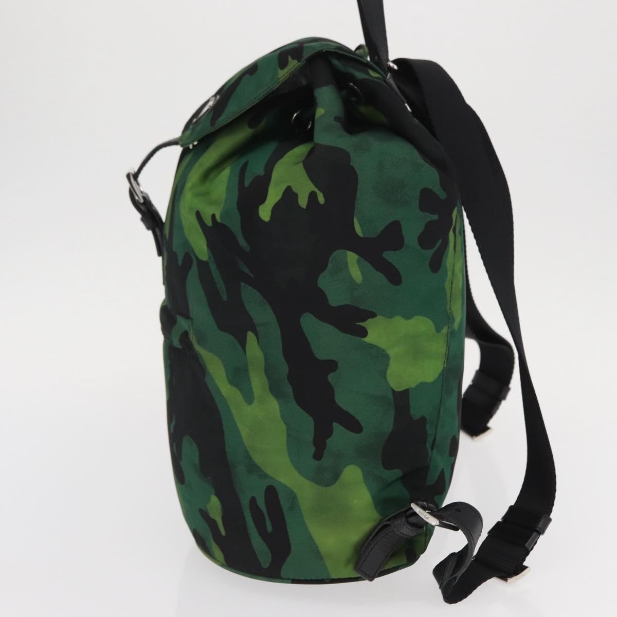Prada Camouflage Tessuto Green Nylon Backpack Bag (Pre-Owned)