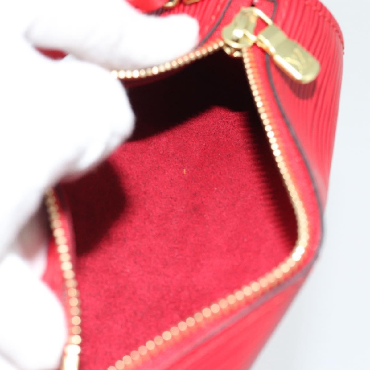 Louis Vuitton Soufflot Pochette Epi Leather Red Leather Clutche & Pouche Bag (Pre-Owned)