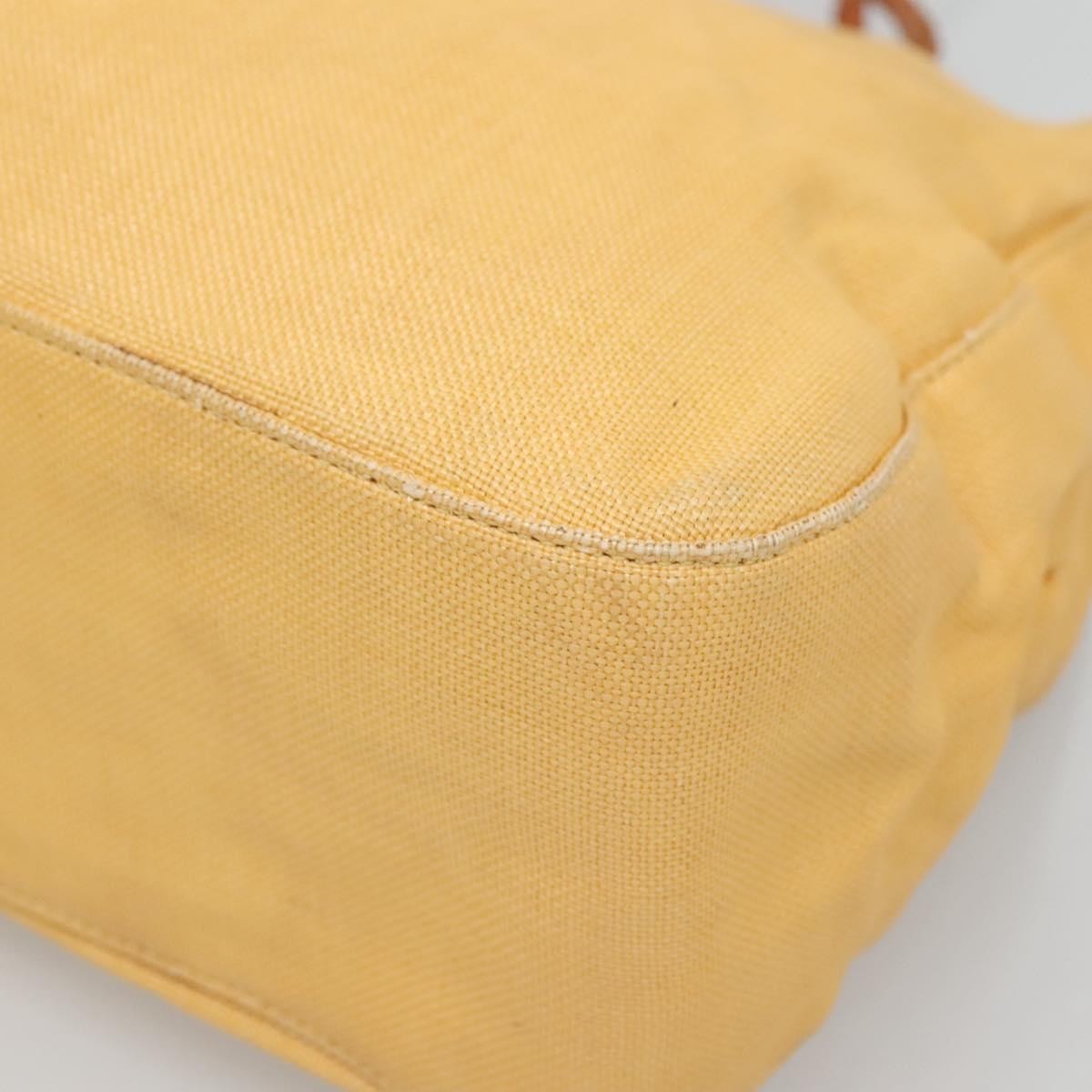 Versace Medusa Canvas Yellow Canvas Shoulder Bag Bag (Pre-Owned)