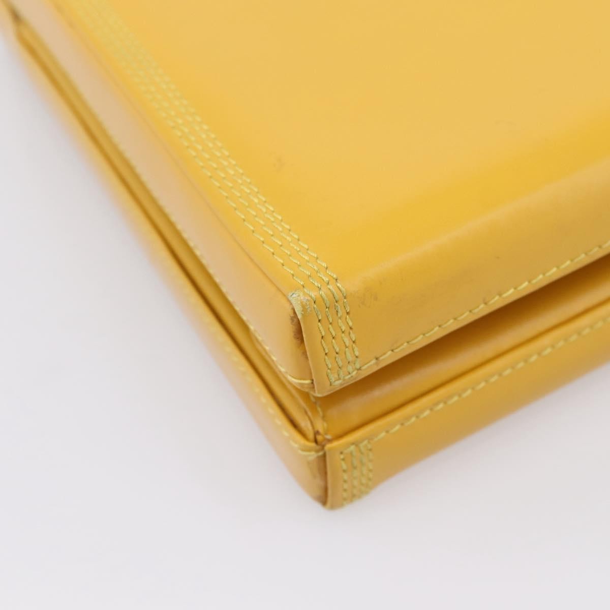 Loewe Vintage Square Tote Leather Yellow Leather Tote Bag Bag (Pre-Owned)