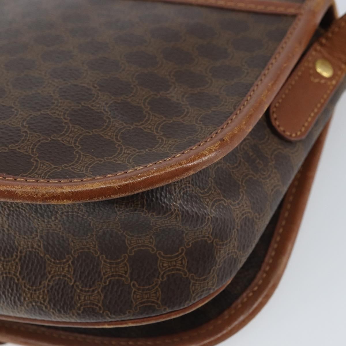 Celine Vintage Macadam Canvas Brown Canvas Backpack Bag (Pre-Owned)