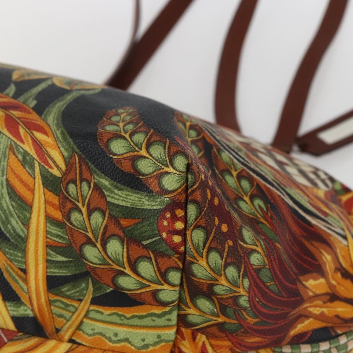Salvatore Ferragamo Flower Tote Canvas Multicolour Pvc Tote Bag Bag (Pre-Owned)