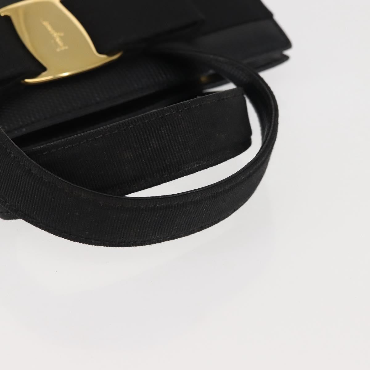 Salvatore Ferragamo Convertible Vara Bow Tote Leather Black Leather Bag (Pre-Owned)