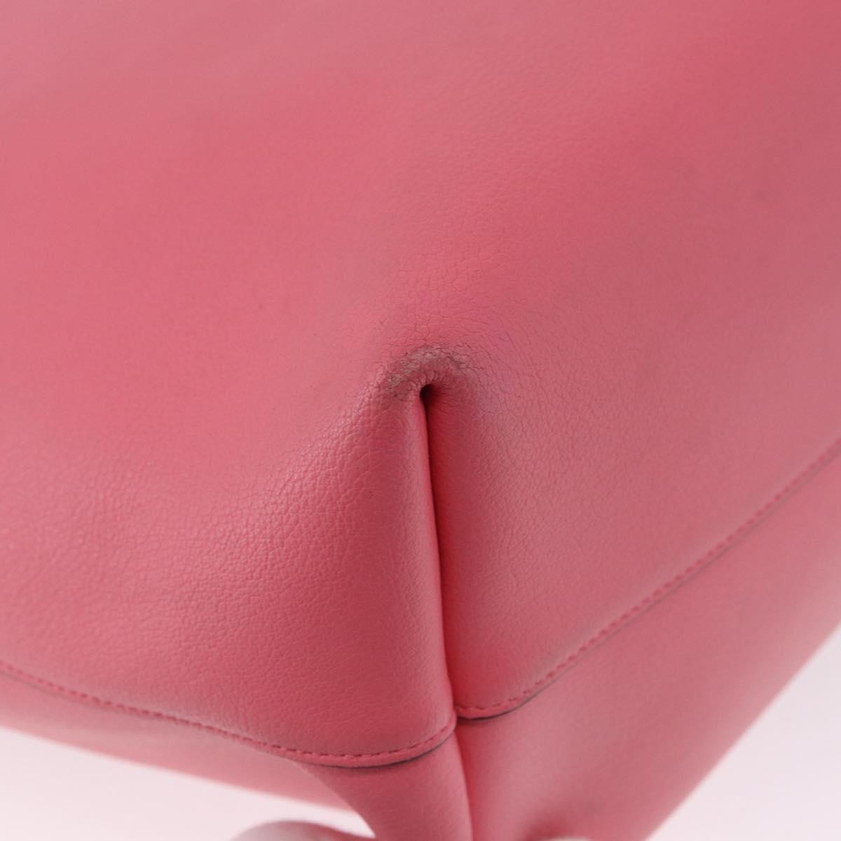 Saint Laurent Shopper Leather Pink Leather Tote Bag Bag (Pre-Owned)