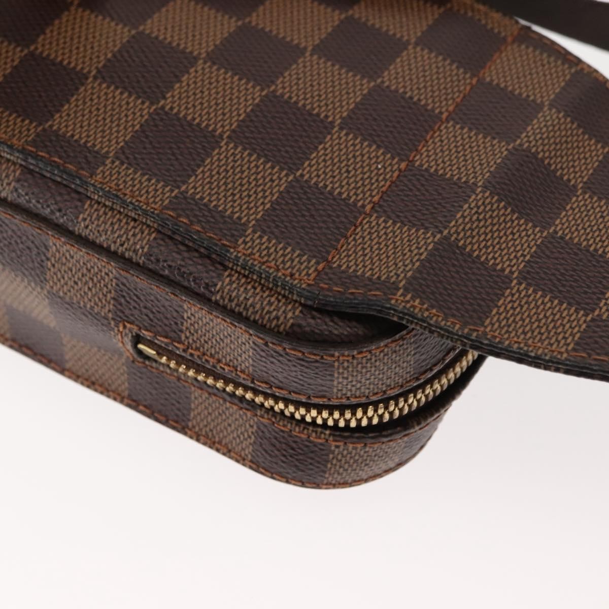 Louis Vuitton Geronimos Waist Damier Ebene Brown Canvas Shoulder Bag Bag (Pre-Owned)