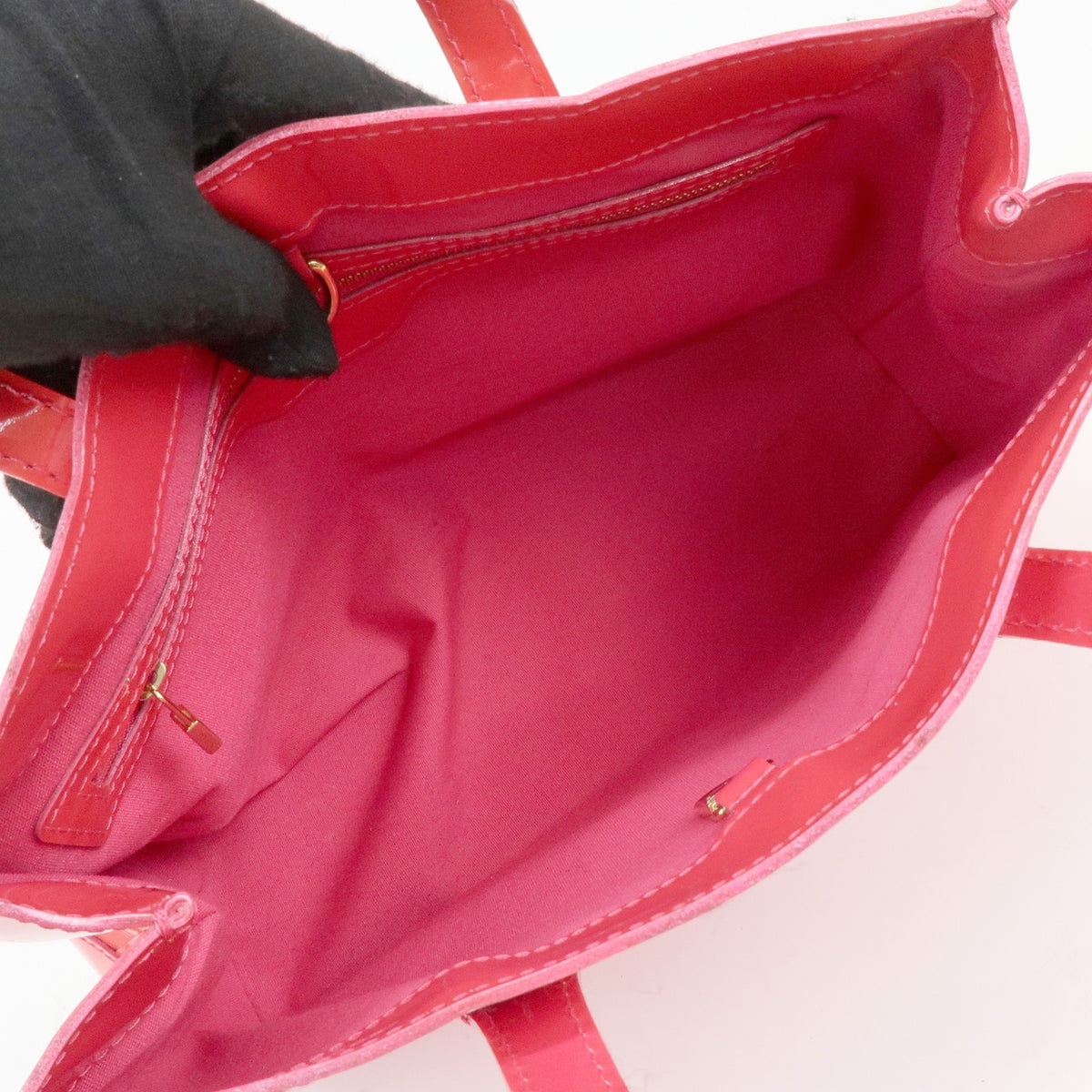 Louis Vuitton Wilshire Monogram Vernis Pink Patent_Leather Handbag (Pre-Owned)