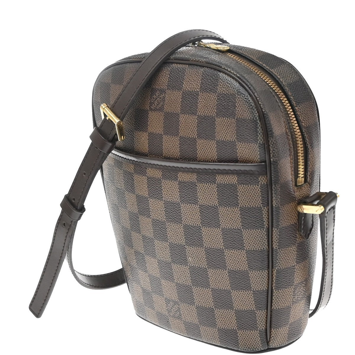 Louis Vuitton Ipanema Damier Brown Leather Shoulder Bag Bag (Pre-Owned)