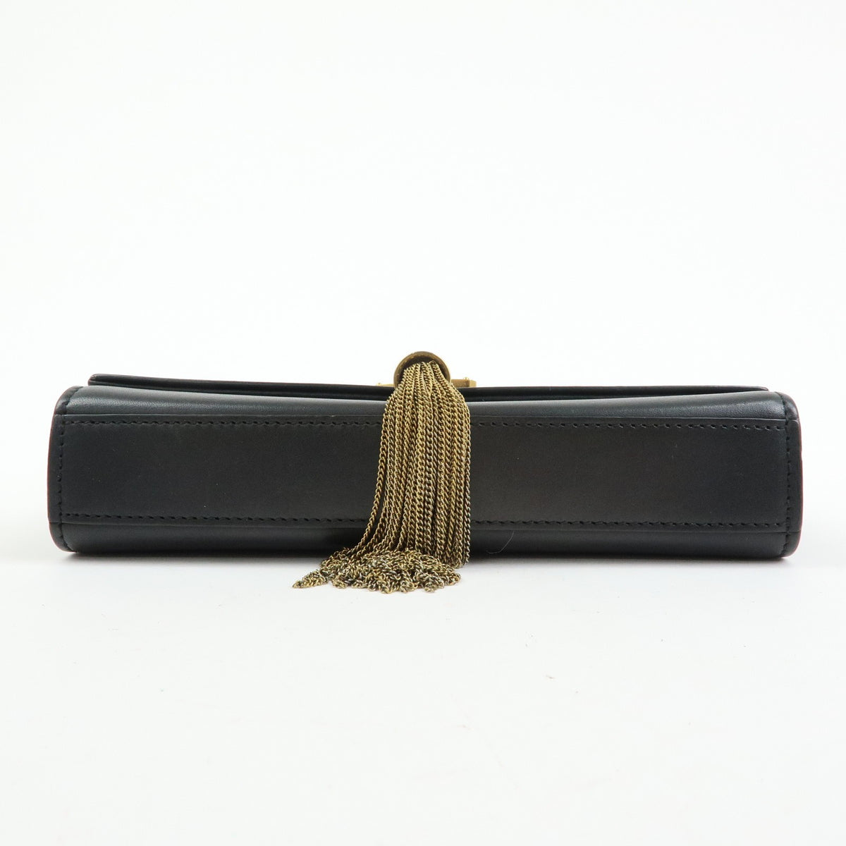 Saint Laurent Classic Monogram Tassel Leather Black Leather Crossbody Bag Bag (Pre-Owned)