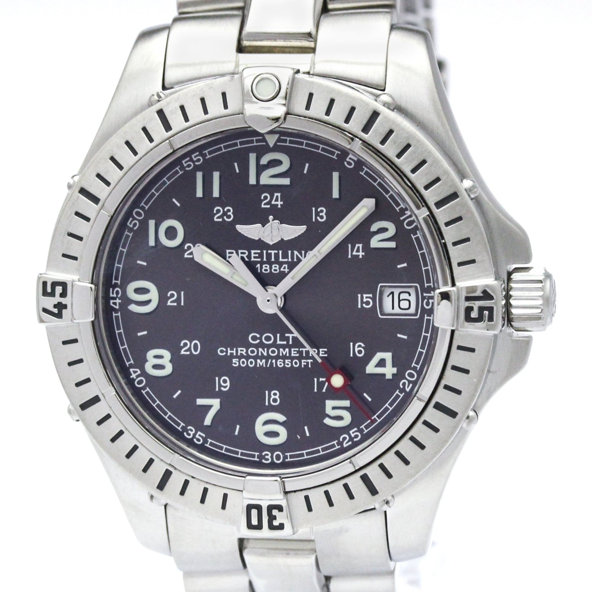 Breitling Colt Chronograph Quartz Stainless Steel Watch (Pre-Owned)