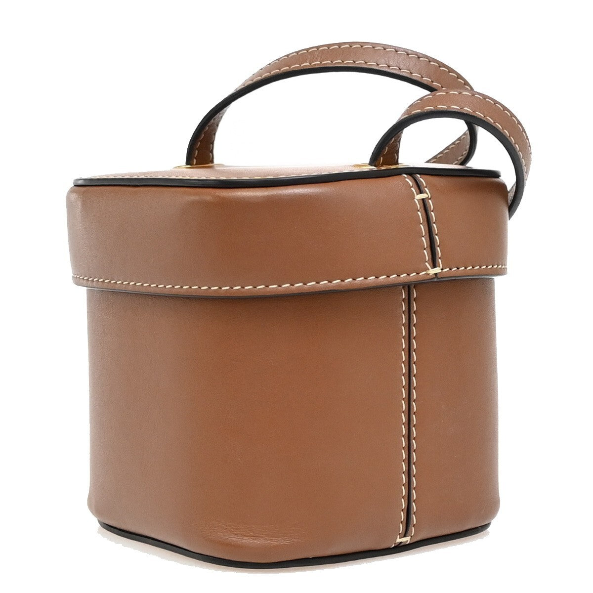 Celine Cuir Triomphe Box Leather Brown Leather Handbag (Pre-Owned)