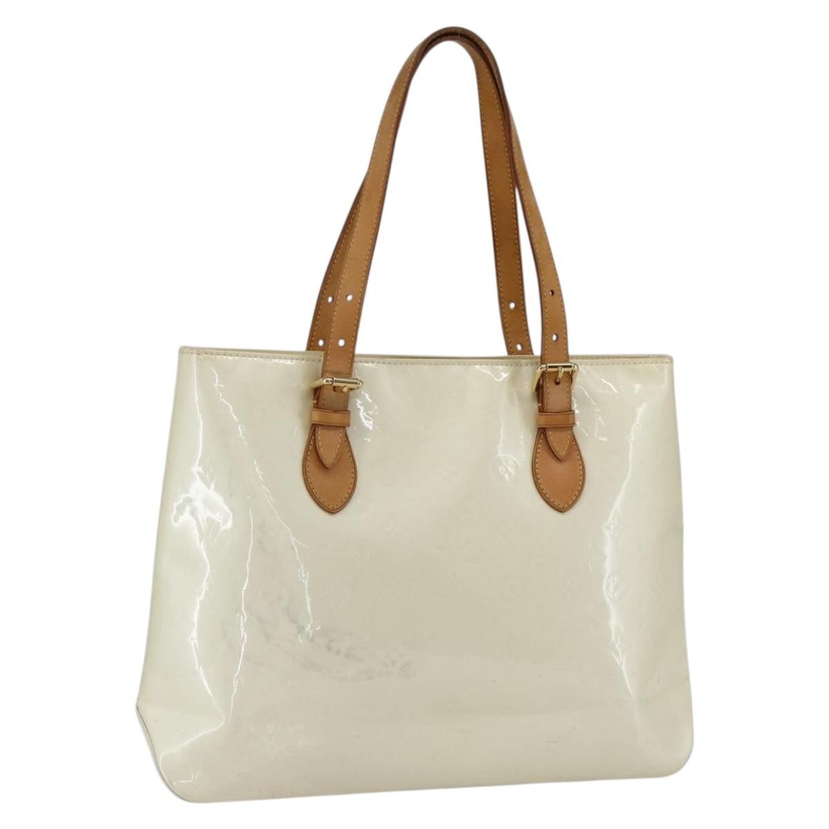 Louis Vuitton Brentwood Monogram Vernis Beige Patent_Leather Tote Bag Bag (Pre-Owned)