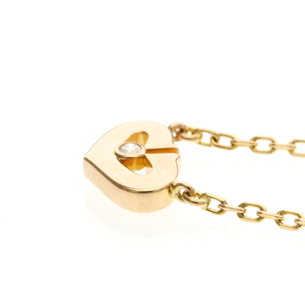 Cartier C Heart De Cartier Pendant 18K Rose Gold With Diamond Gold Pink_Gold Necklace Jewelry (Pre-Owned)