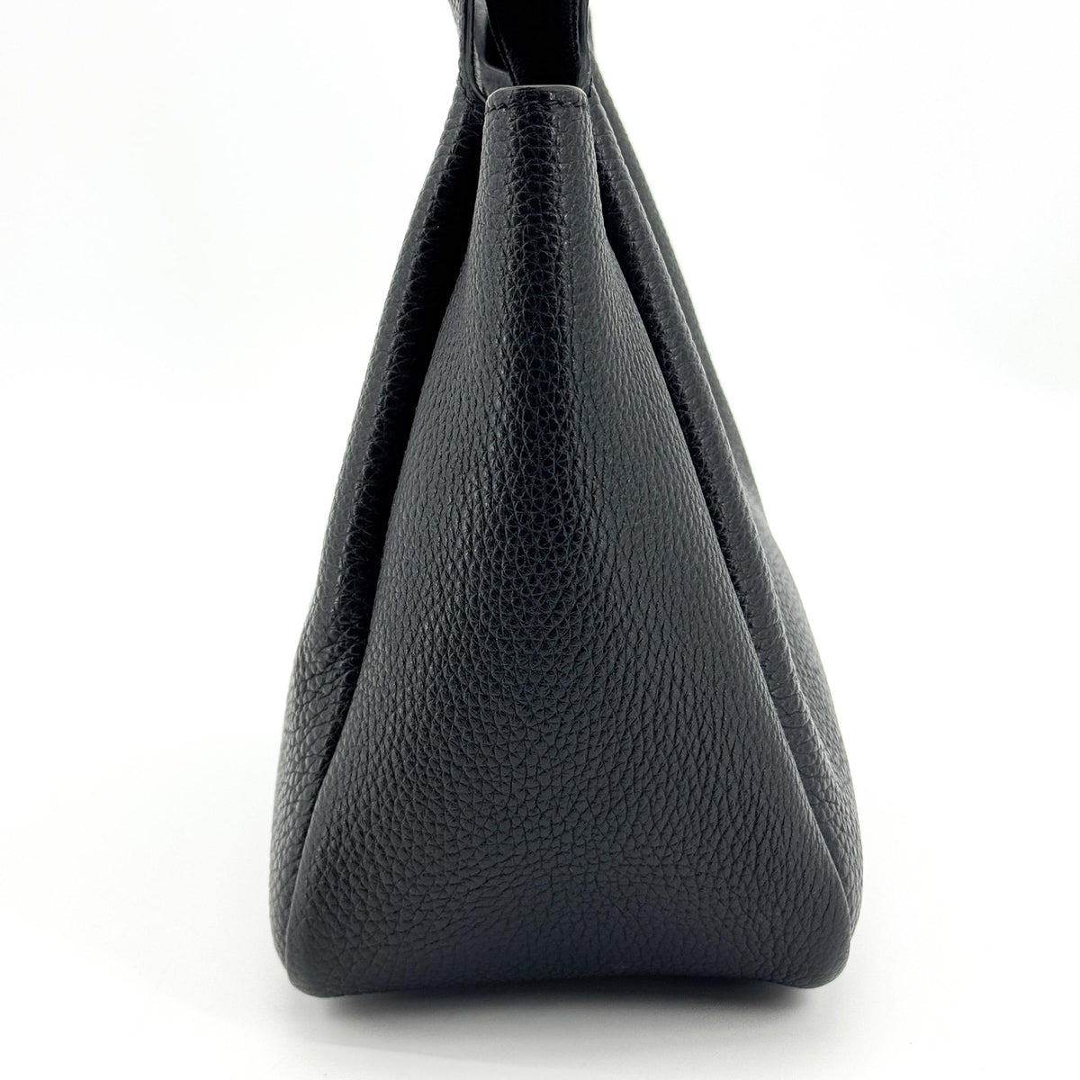 Prada Flou Dynamique Open Vitello Daino Black Leather Tote Bag Bag (Pre-Owned)