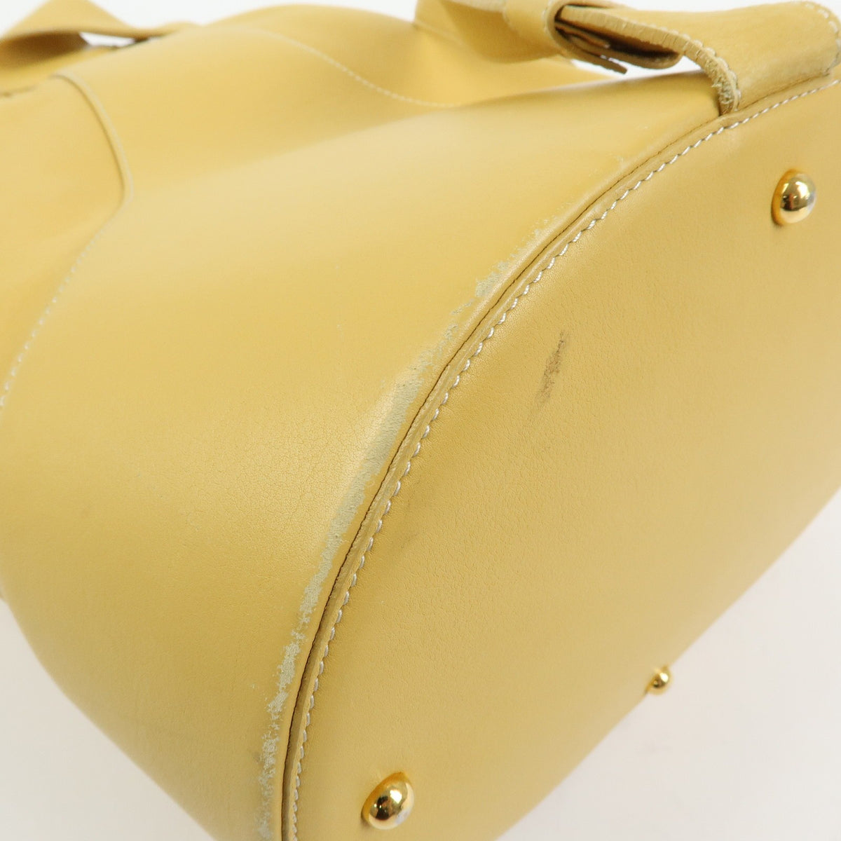 Loewe Anton Leather Yellow Leather Backpack Bag (Pre-Owned)