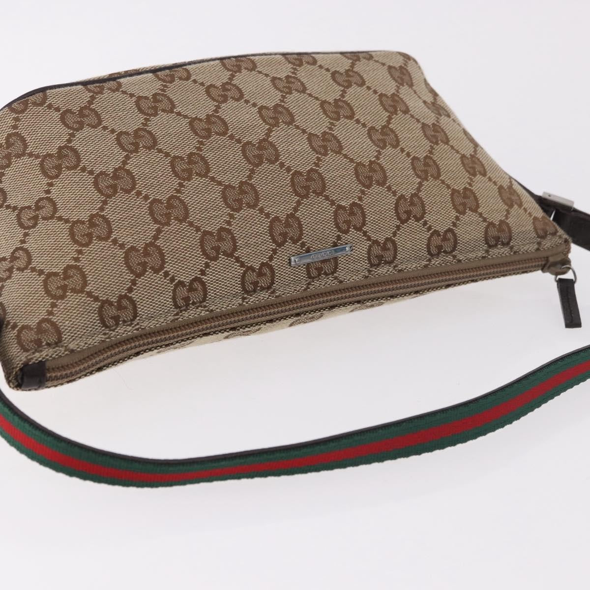 Gucci Gg Tiger Gg Canvas Beige Canvas Clutche & Pouche Bag (Pre-Owned)