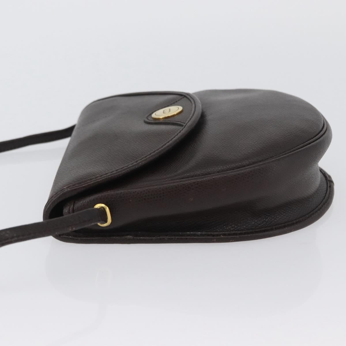 Christian Dior Vintage Cd Logo Leather Brown Leather Shoulder Bag Bag (Pre-Owned)