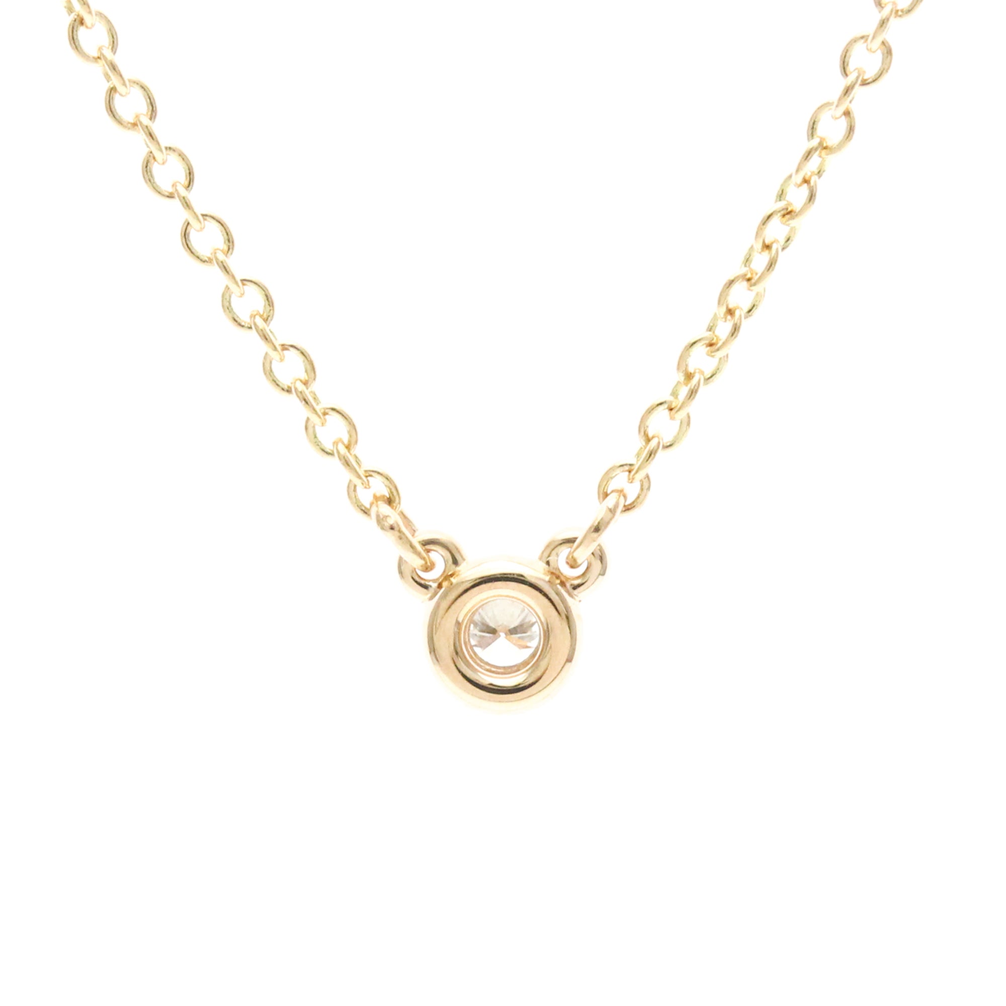 Tiffany & Co. Elsa Peretti Diamonds By The Yard Pendant 18K Rose Gold With Diamond Gold Pink_Gold Necklace Jewelry (Pre-Owned)