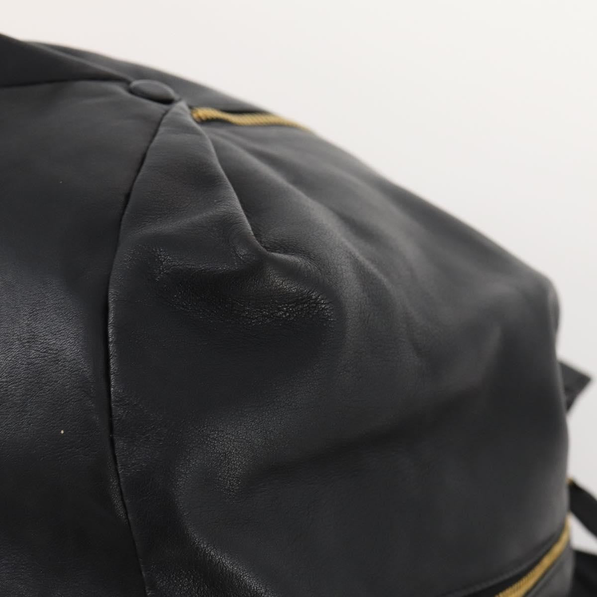 Versace Vintage Leather Black Leather Shoulder Bag Bag (Pre-Owned)