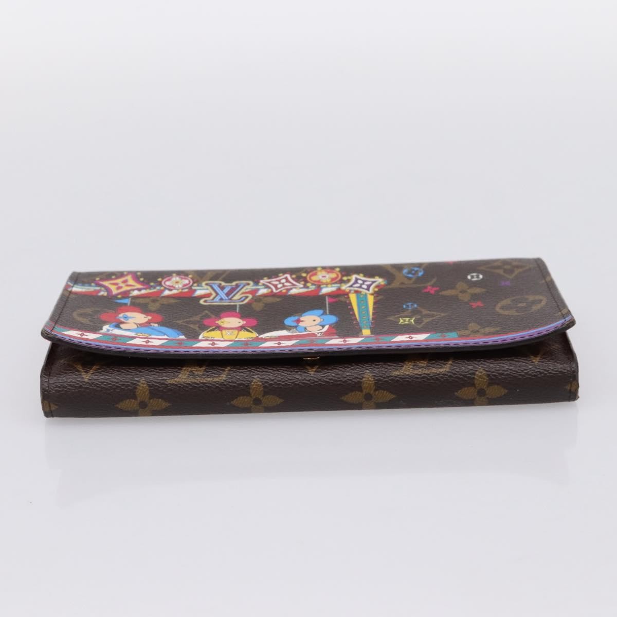 Louis Vuitton Sarah Wallet Nm Limited Edition Vivienne Xmas Monogram Canvas Brown Canvas Wallets Accessory (Pre-Owned)