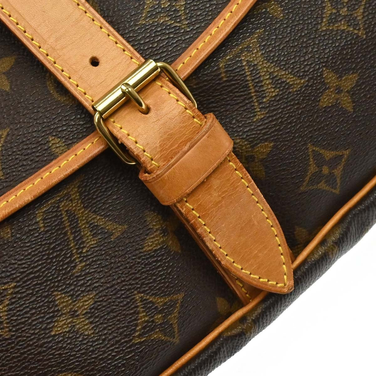 Louis Vuitton Saumur Monogram Canvas Brown Canvas Handbag (Pre-Owned)