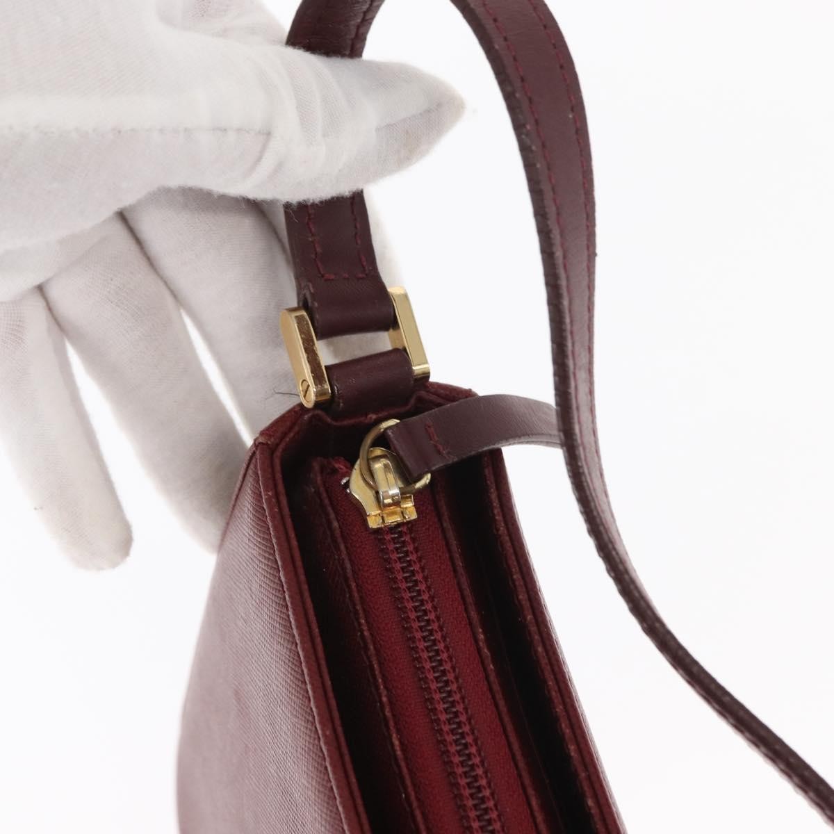 Burberry Vintage Leather Burgundy Leather Shoulder Bag Bag (Pre-Owned)