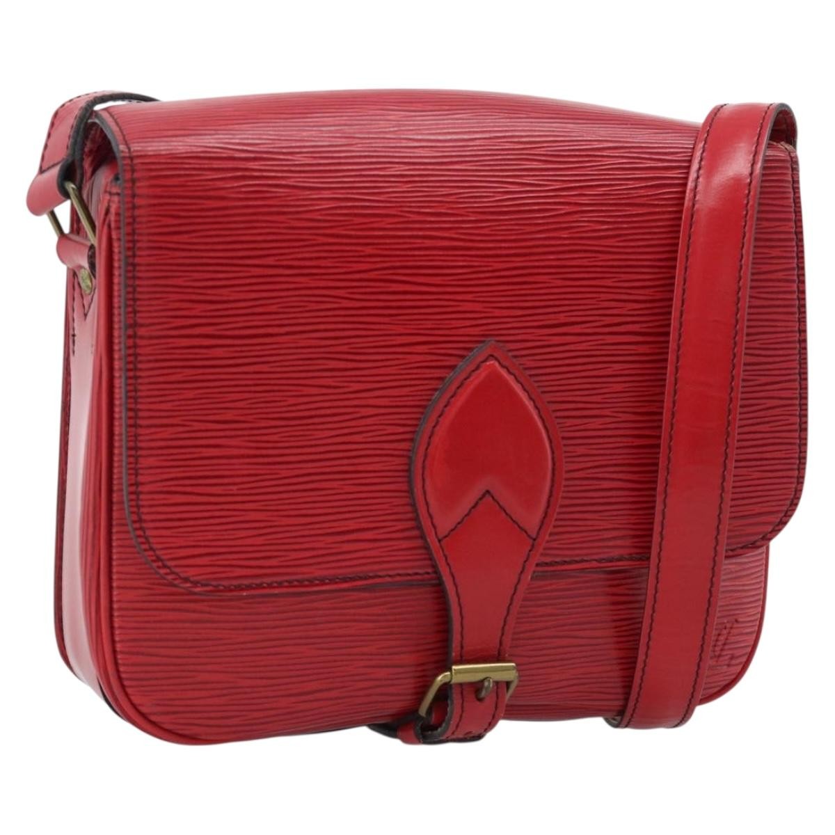 Louis Vuitton Cartouchiere Epi Leather Red Leather Shoulder Bag Bag (Pre-Owned)