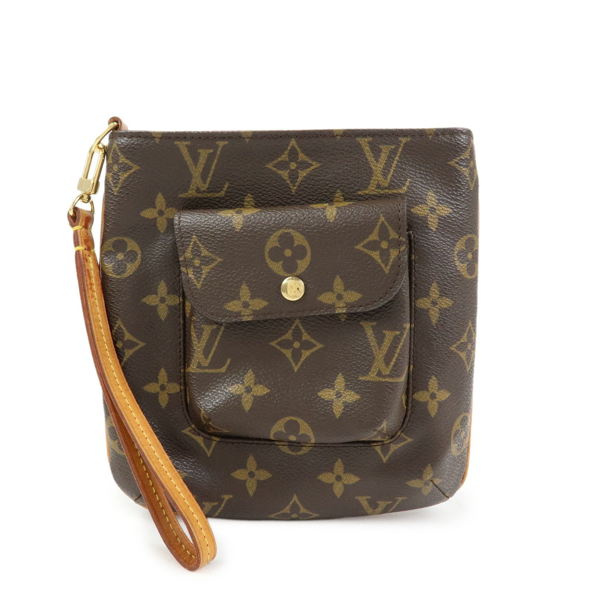 Louis Vuitton Partition Wristlet Clutch Monogram Canvas Brown Canvas Clutche & Pouche Bag (Pre-Owned)