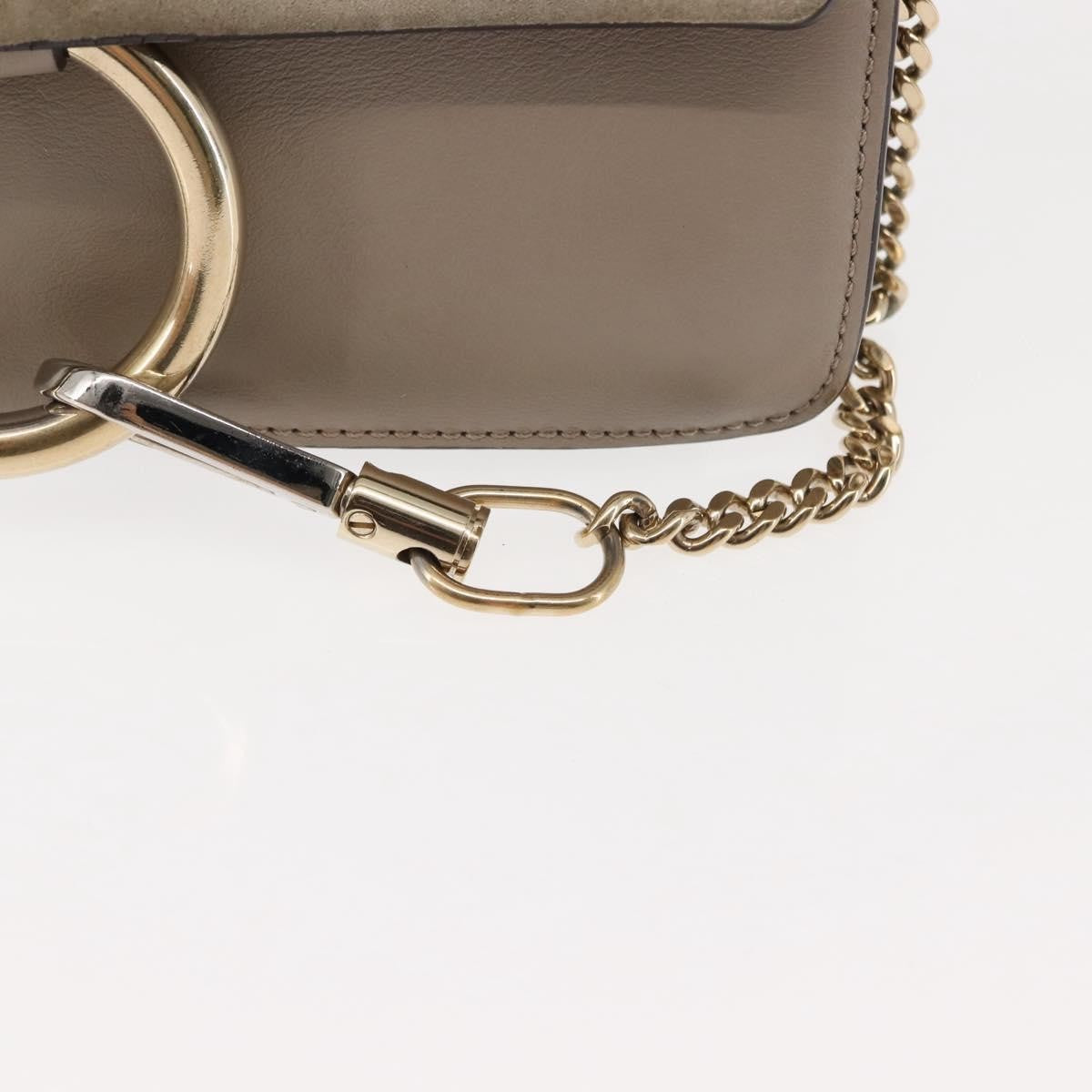 Chloe Faye Leather And Suede Beige Suede Bag (Pre-Owned)