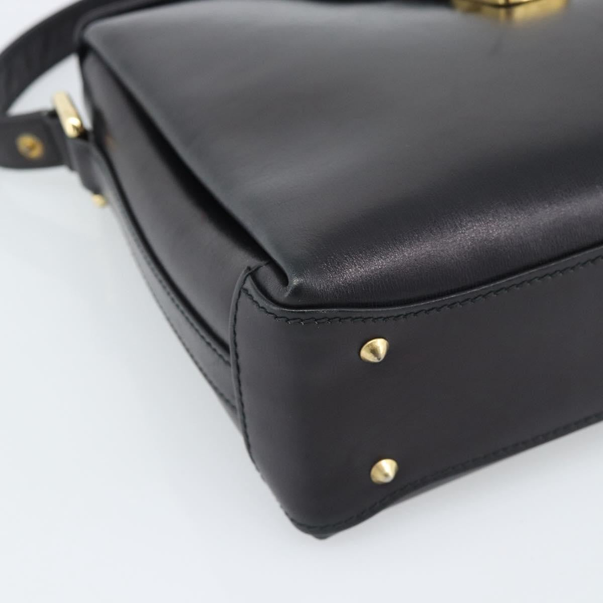Gucci Vintage Leather Black Leather Shoulder Bag Bag (Pre-Owned)