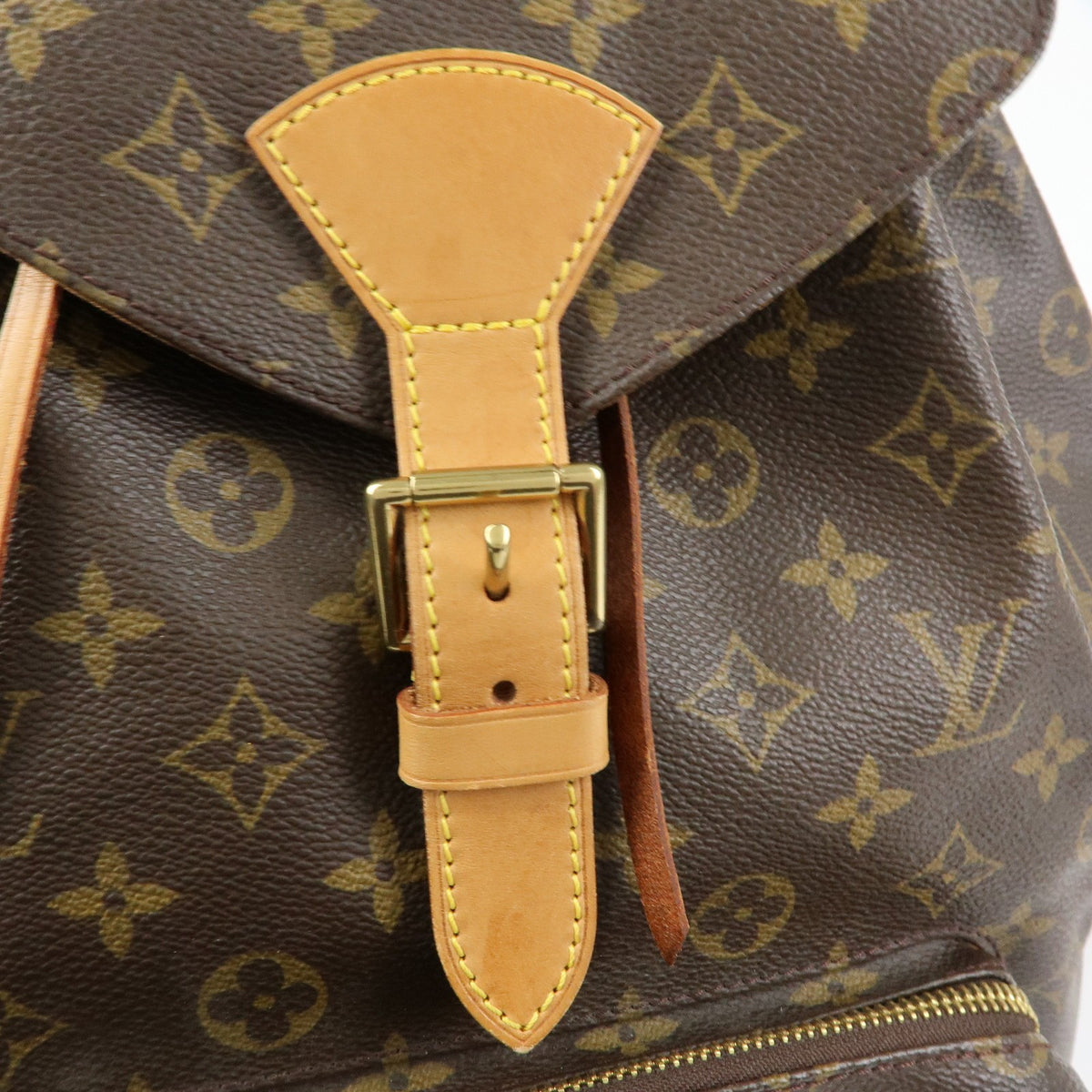 Louis Vuitton Vintage Montsouris Monogram Canvas Brown Canvas Backpack Bag (Pre-Owned)
