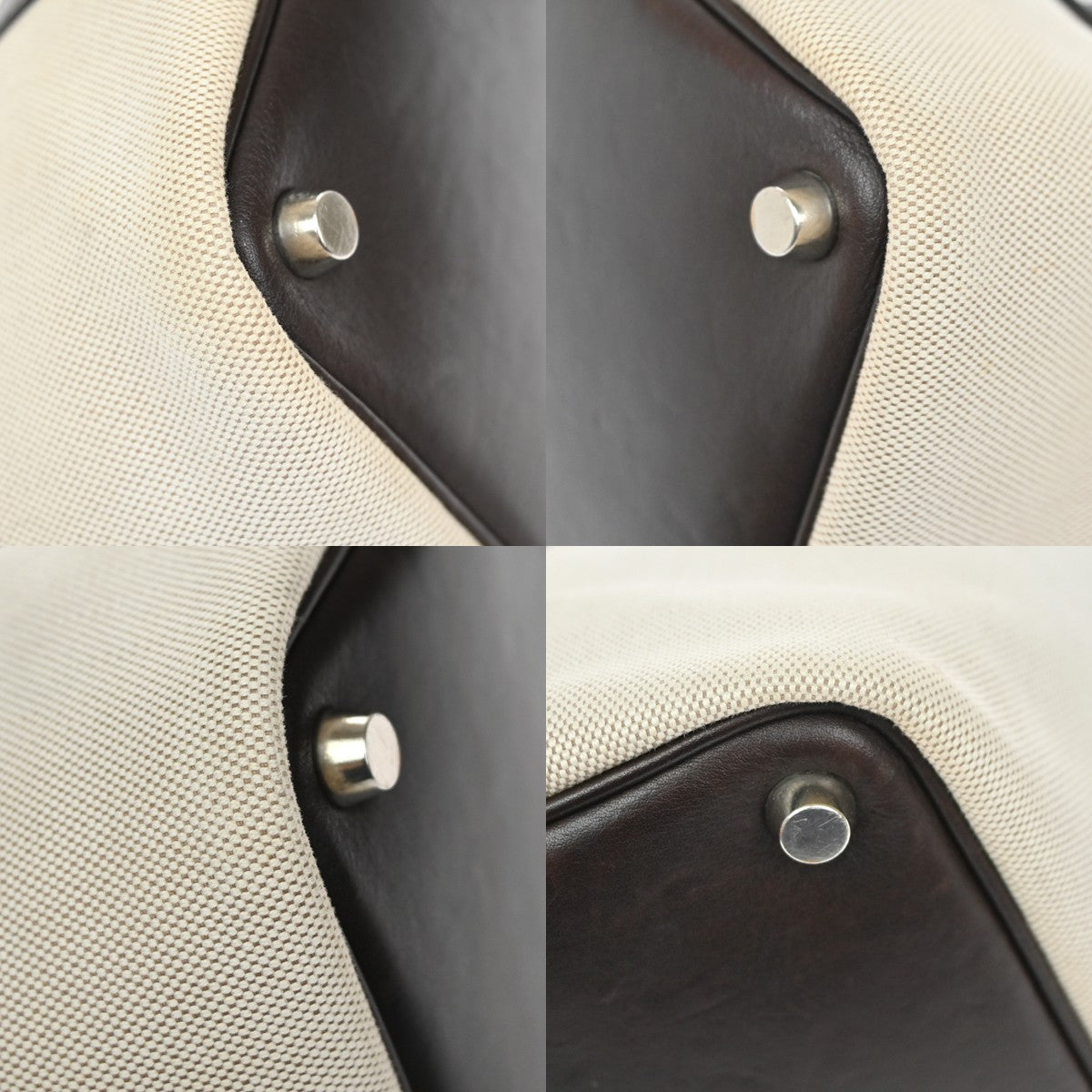 Hermes Picotin Toile And Leather Beige Canvas Bag (Pre-Owned)