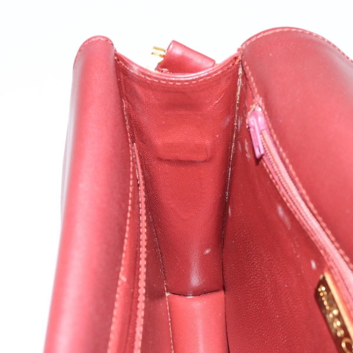Cartier Must De Cartier Leather Burgundy Leather Shoulder Bag Bag (Pre-Owned)