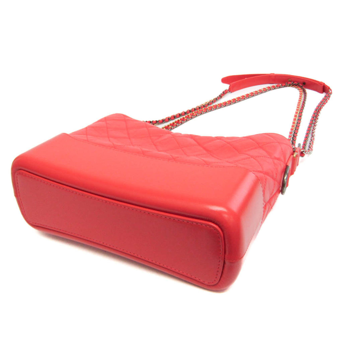 Chanel Gabrielle Hobo Quilted Aged Calfskin Red Leather Shoulder Bag Bag (Pre-Owned)