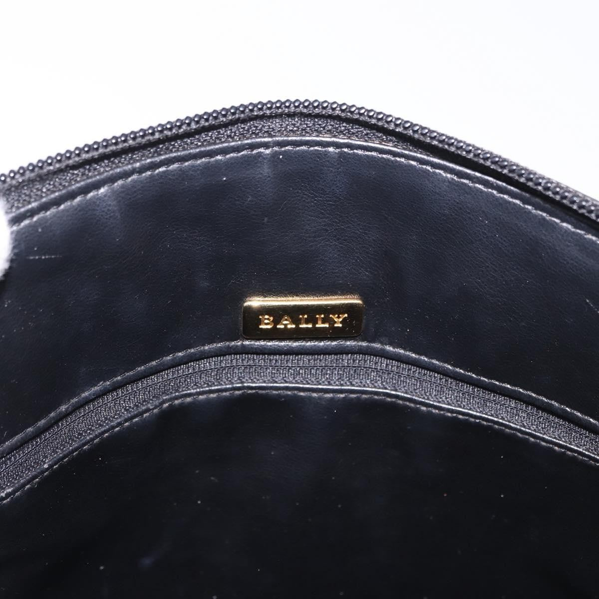 Bally Vintage Chain Quilted Leather Black Leather Shoulder Bag Bag (Pre-Owned)