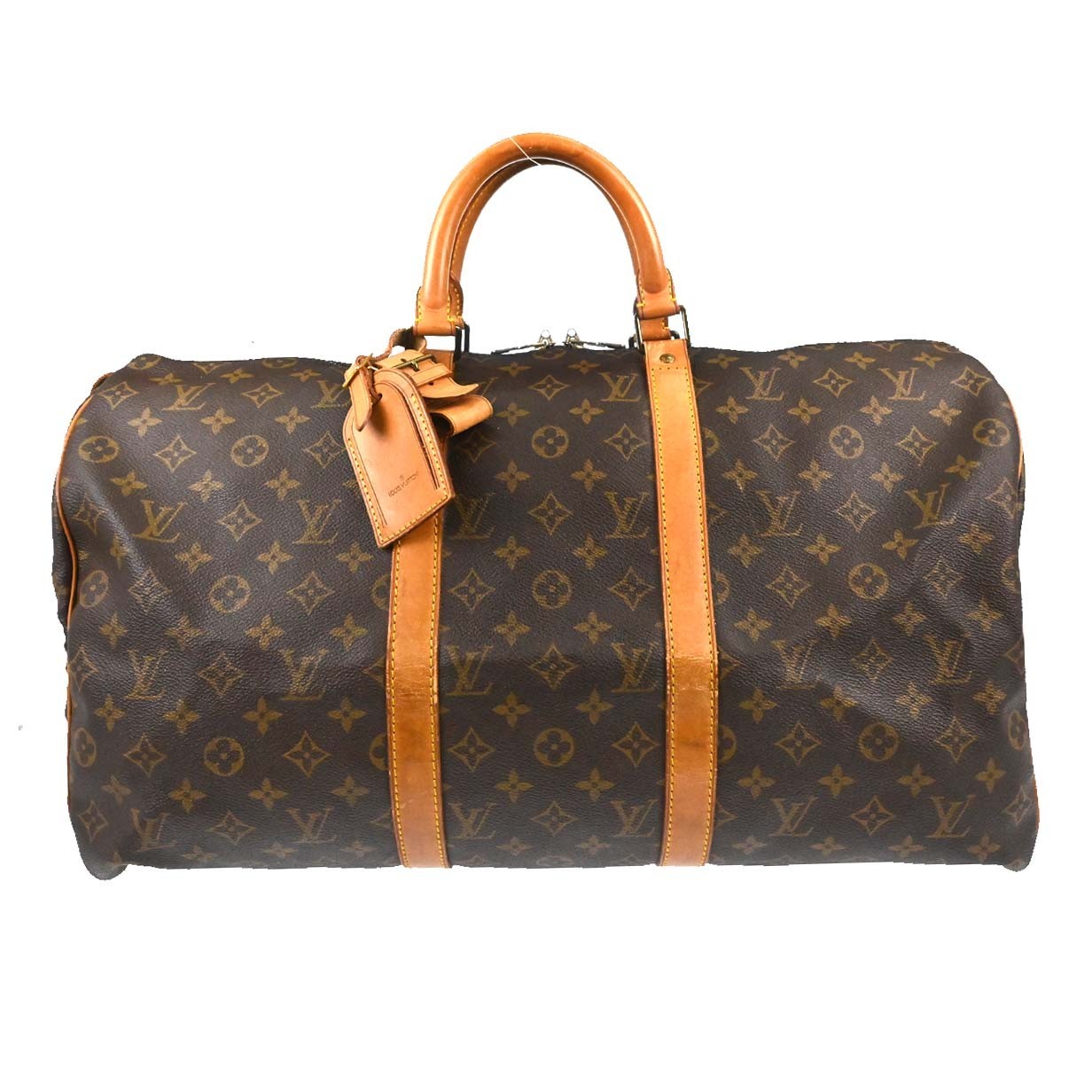 Louis Vuitton Keepall Canvas Brown Canvas Travel Bag Bag (Pre-Owned)