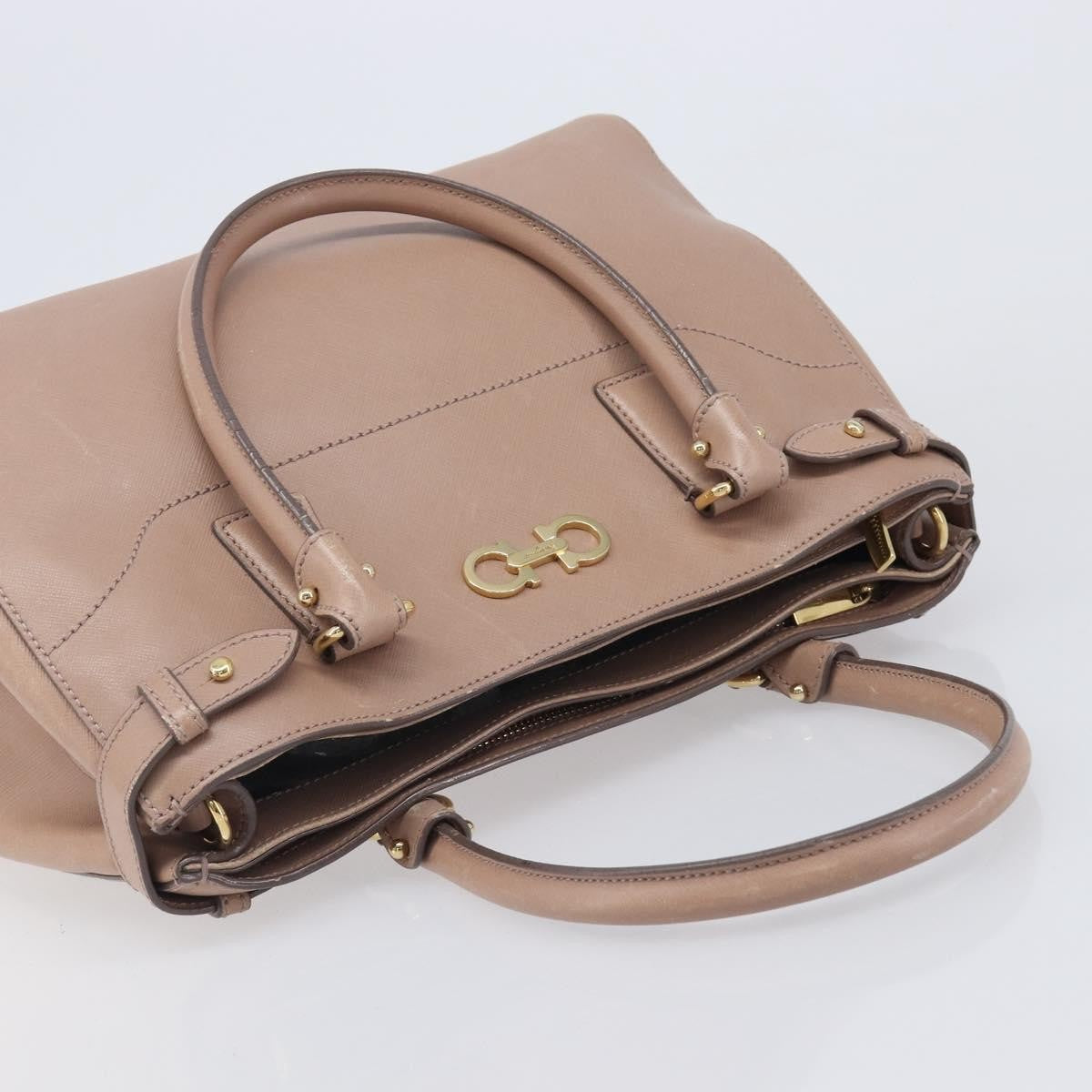 Salvatore Ferragamo Batik Leather Beige Leather Tote Bag Bag (Pre-Owned)