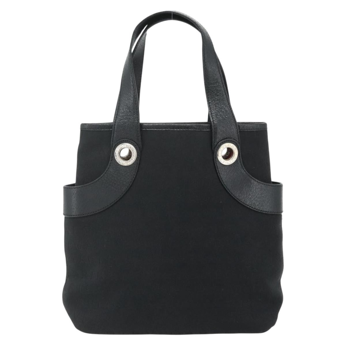 Bvlgari Logomania Canvas Black Canvas Shoulder Bag Bag (Pre-Owned)