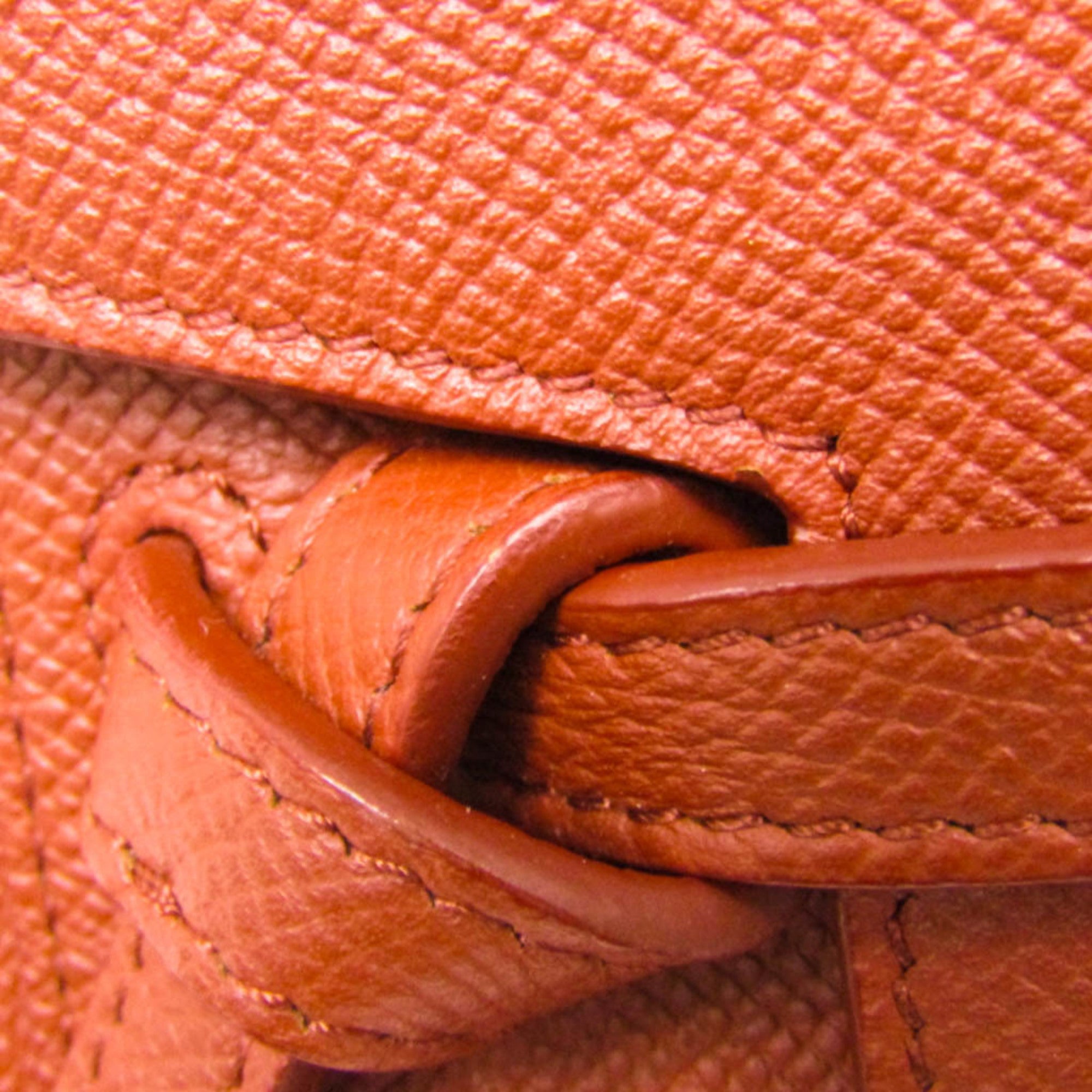 Celine Belt Textured Leather Red Leather Handbag (Pre-Owned)