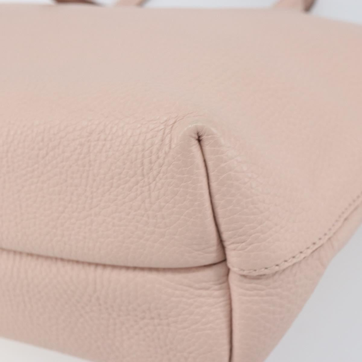 Salvatore Ferragamo Gancini Leather Pink Leather Tote Bag Bag (Pre-Owned)