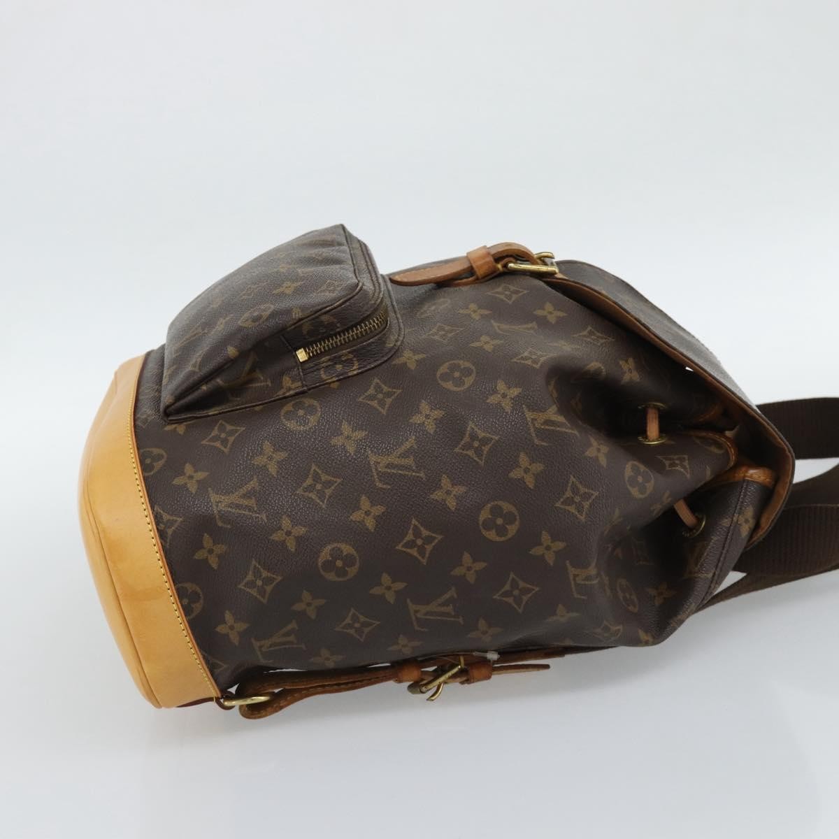 Louis Vuitton Vintage Montsouris Monogram Canvas Brown Canvas Backpack Bag (Pre-Owned)