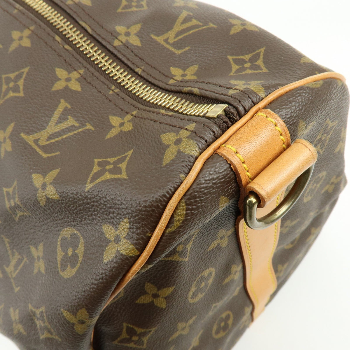 Louis Vuitton Keepall Bandouliere Monogram Canvas Brown Canvas Travel Bag Bag (Pre-Owned)