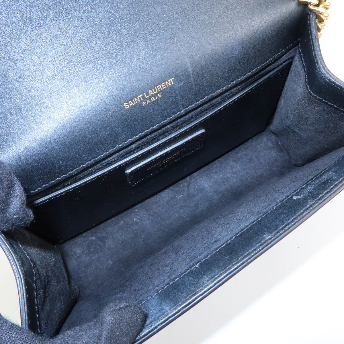 Saint Laurent Classic Monogram Tassel Leather Black Leather Crossbody Bag Bag (Pre-Owned)