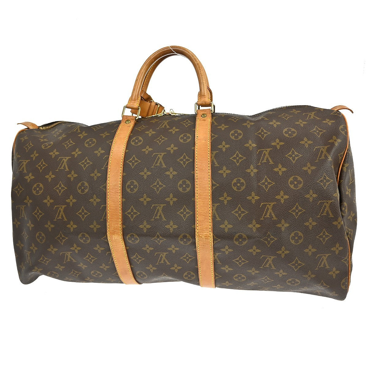 Louis Vuitton Keepall Monogram Brown Canvas Travel Bag Bag (Pre-Owned)