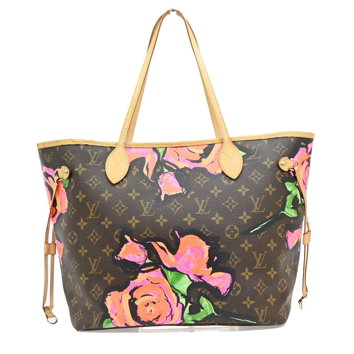 Louis Vuitton Neverfull Limited Edition Monogram Roses Multicolour Canvas Tote Bag Bag (Pre-Owned)