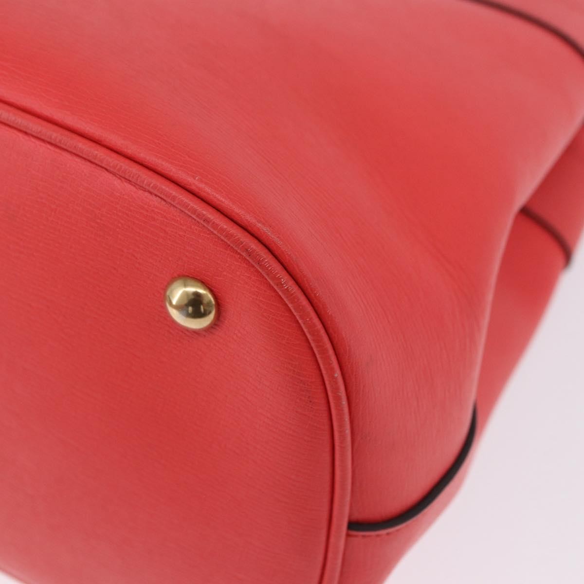 Gucci Bright Bit Convertible Leather Red Leather Tote Bag Bag (Pre-Owned)