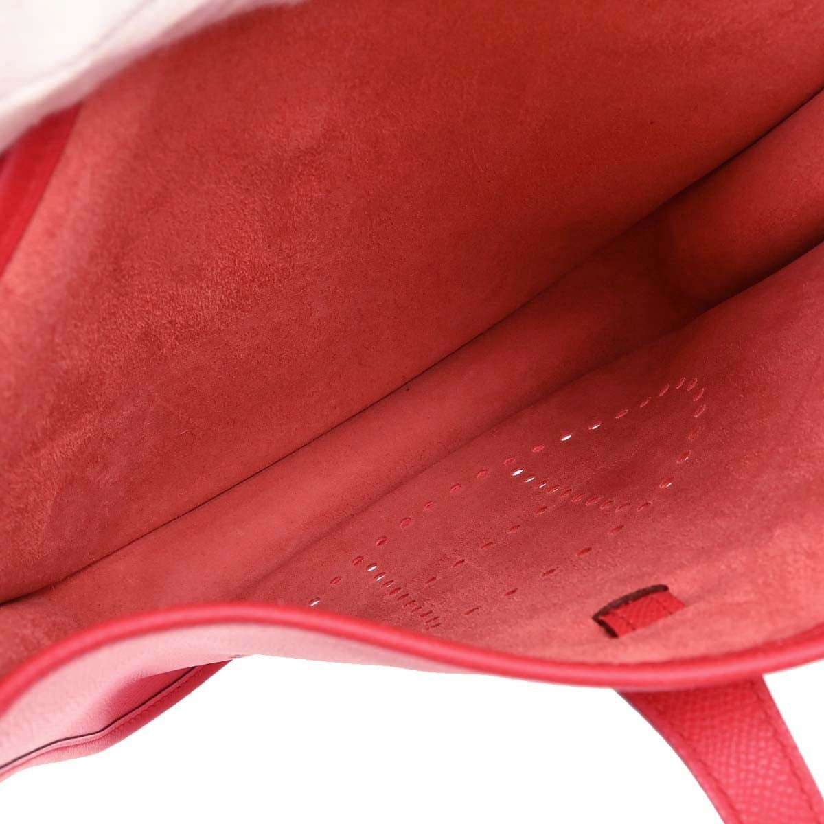 Hermes Evelyne Bag Gen Iii Epsom Red Leather Shoulder Bag Bag (Pre-Owned)