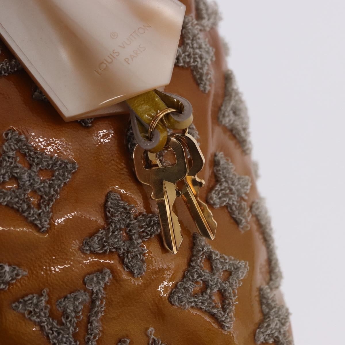 Louis Vuitton Fascination Lockit Patent Lambskin Brown Pearl Handbag (Pre-Owned)