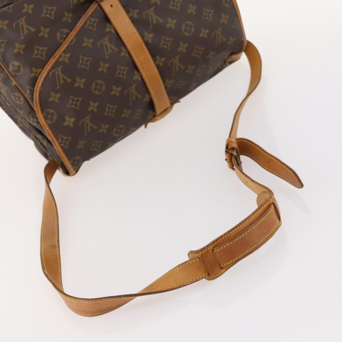 Louis Vuitton Saumur Monogram Canvas Brown Canvas Shoulder Bag Bag (Pre-Owned)