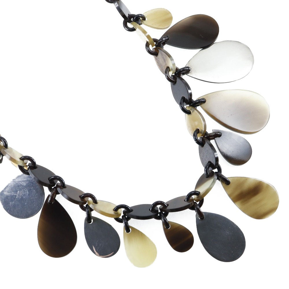 Hermes Necklace Buffalo Horn And Horn Brown Horn Jewelry (Pre-Owned)