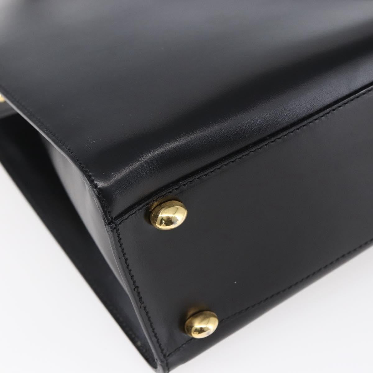 Celine Tote Leather Black Leather Tote Bag Bag (Pre-Owned)